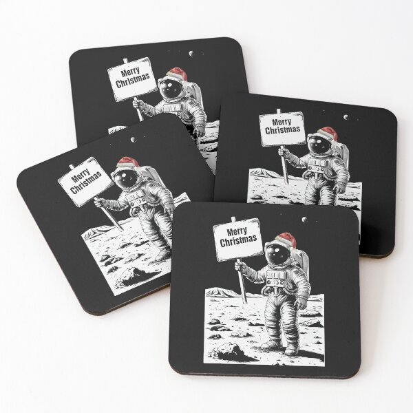 Item preview, Merry Christmas Astronaut - Holiday on the Moon designed and sold by HandicraftArt.