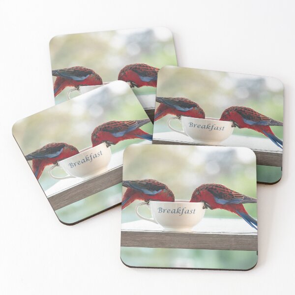 Item preview, Crimson Rosellas tuck in! designed and sold by supersnapper.