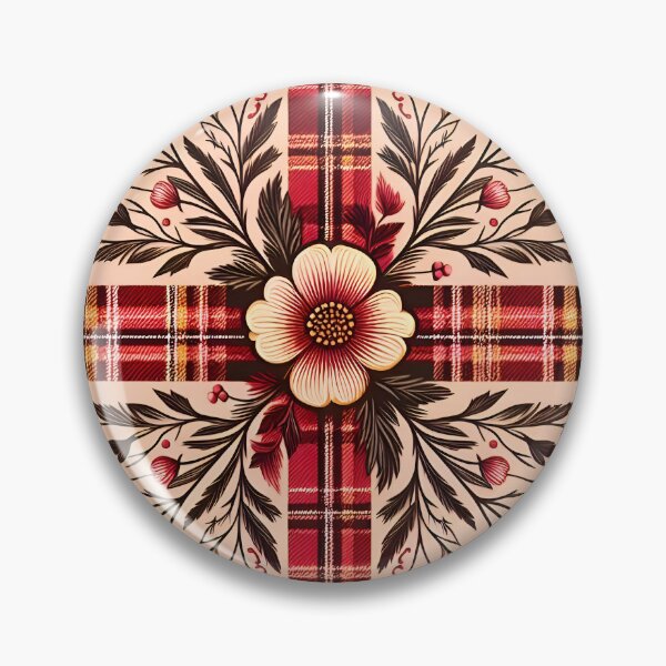 Item preview, Tartan Red and Yellow Floral with Cross designed and sold by cmphotographs.