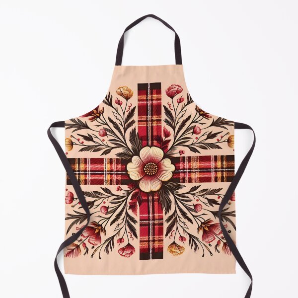 Item preview, Tartan Red and Yellow Floral with Cross designed and sold by cmphotographs.