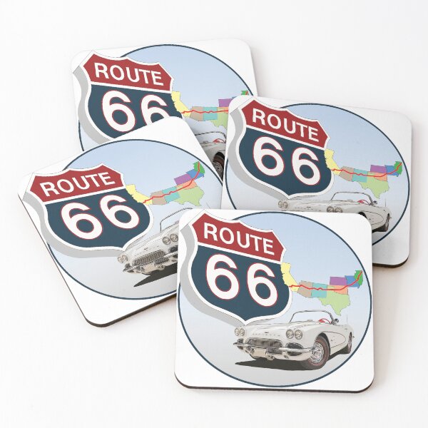 Item preview, Route 66 + Chevy Corvette designed and sold by avenueart01.