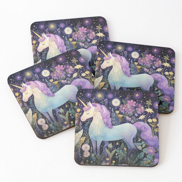 Item preview, Unicorn amongst the flowers designed and sold by Richenda.