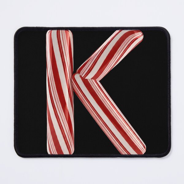 CANDY CANE LETTER K Mouse Pad