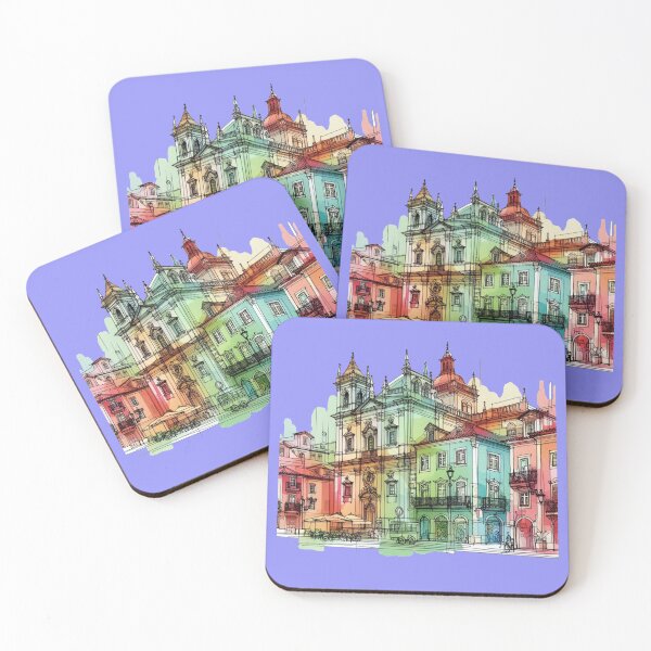 Item preview,  3D Sketch of Portugal’s Historic Buildings, Palaces, and Scenic Landmarks with Vibrant Colors,  designed and sold by PaintMeWorld.