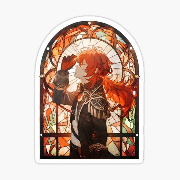 Item preview, Stained Glass Diluc designed and sold by SchellStation.