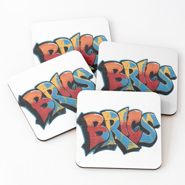 Item preview, A graffiti with the word BRICS. geopolitical economic group designed and sold by studio468.