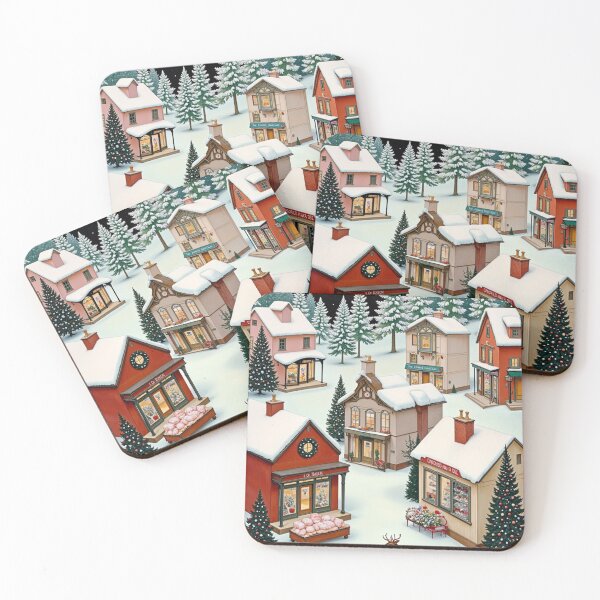 Item preview, CLEAN AESTHETIC CHRISTMAS TOWN HOLDAY SNOW SCENE #4 designed and sold by Arts4U.