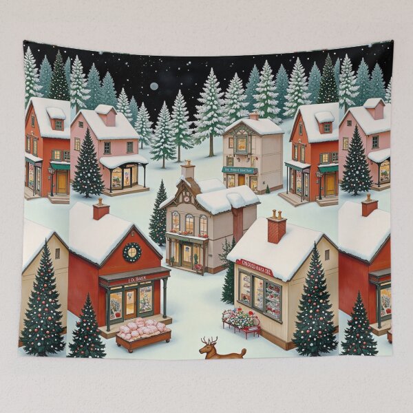 Item preview, CLEAN AESTHETIC CHRISTMAS TOWN HOLDAY SNOW SCENE #4 designed and sold by Arts4U.
