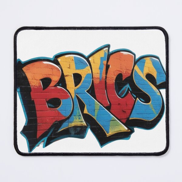 Item preview, A graffiti with the word BRICS. geopolitical economic group designed and sold by studio468.