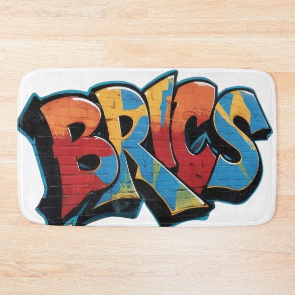 Item preview, A graffiti with the word BRICS. geopolitical economic group designed and sold by studio468.