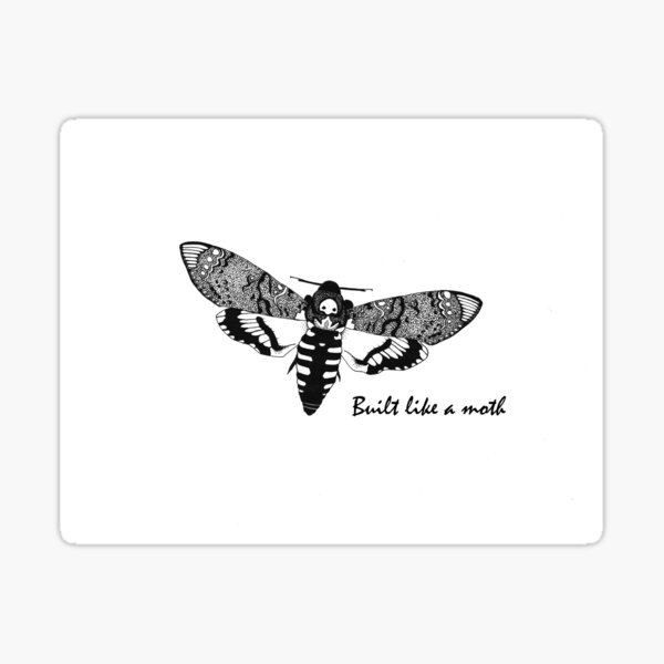 Like a Moth Sticker