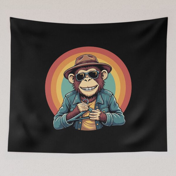 Item preview, Funky vintage monkey designed and sold by savecloth.