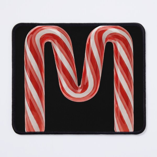 CANDY CANE LETTER M Mouse Pad