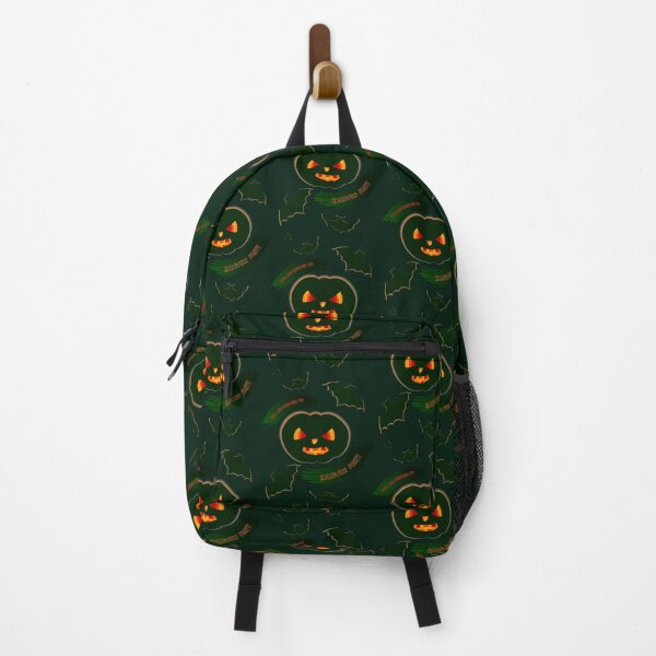 Item preview, Halloween pumpkin on dark green designed and sold by amatiana.