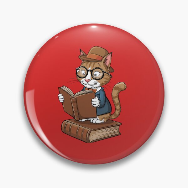 Item preview, Cat With Glasses Reading A Book designed and sold by TheCatmeow2000.