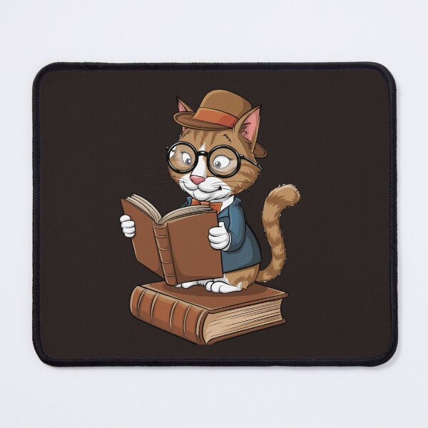 Item preview, Cat With Glasses Reading A Book designed and sold by TheCatmeow2000.