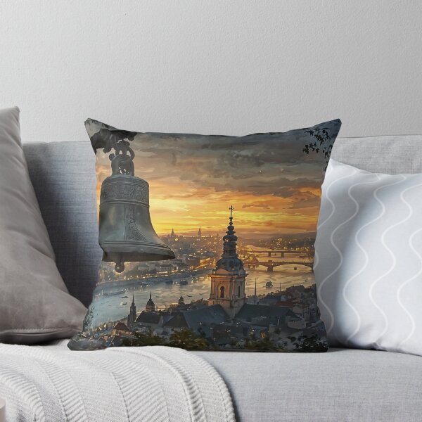 Item preview, Echoes of the Old City: A Bell Tower at Dawn designed and sold by oanaunciuleanu.