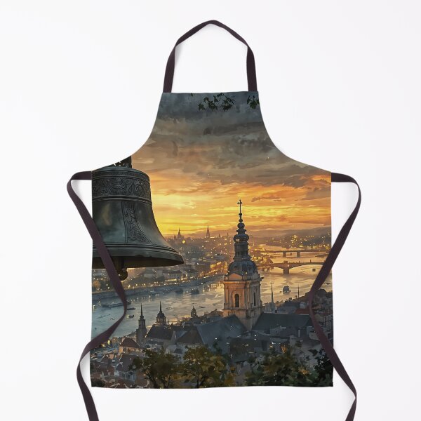 Item preview, Echoes of the Old City: A Bell Tower at Dawn designed and sold by oanaunciuleanu.