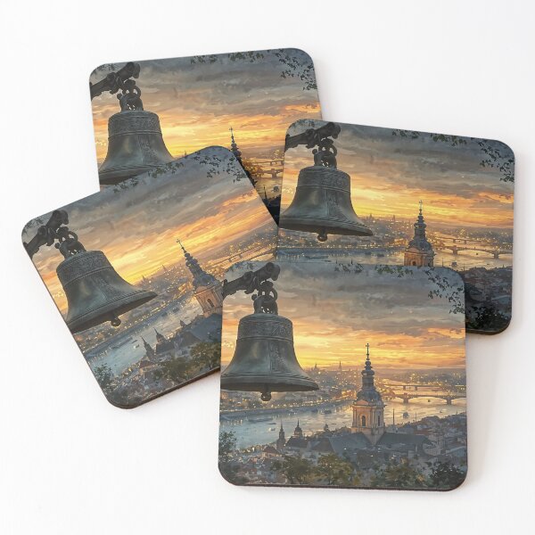 Item preview, Echoes of the Old City: A Bell Tower at Dawn designed and sold by oanaunciuleanu.