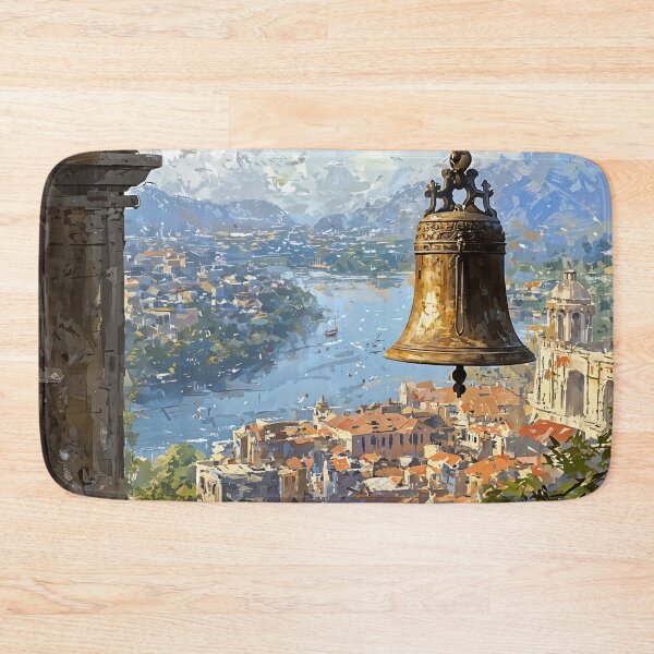 Item preview, Echoes of the Old City: A Bell Tower at Dawn designed and sold by oanaunciuleanu.