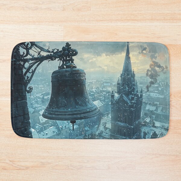 Item preview, Echoes of the Old City: A Bell Tower at Dawn designed and sold by oanaunciuleanu.