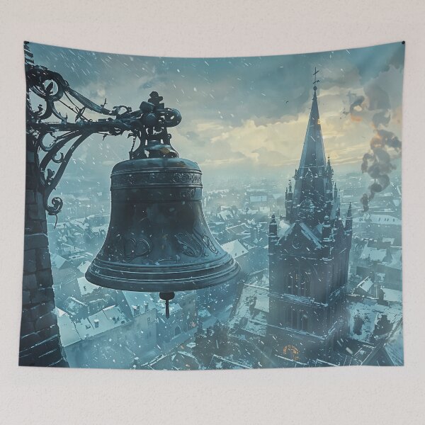 Item preview, Echoes of the Old City: A Bell Tower at Dawn designed and sold by oanaunciuleanu.