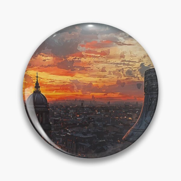 Item preview, Echoes of the Old City: A Bell Tower at Dawn designed and sold by oanaunciuleanu.
