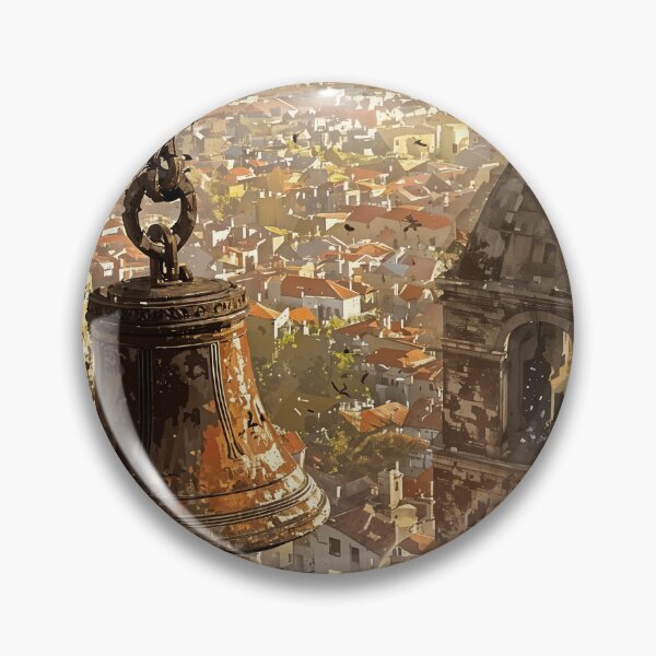 Item preview, Echoes of the Old City: A Bell Tower at Dawn designed and sold by oanaunciuleanu.