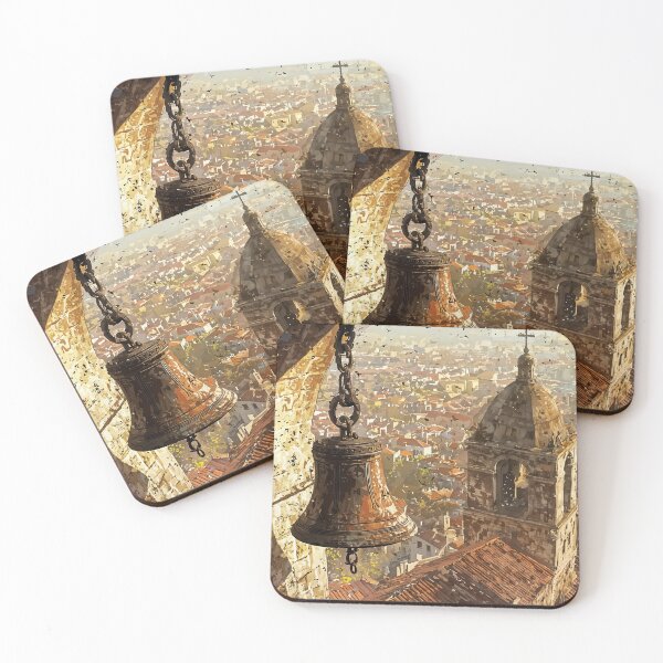Item preview, Echoes of the Old City: A Bell Tower at Dawn designed and sold by oanaunciuleanu.