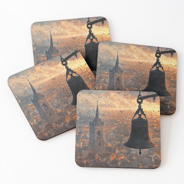 Item preview, Echoes of the Old City: A Bell Tower at Dawn designed and sold by oanaunciuleanu.