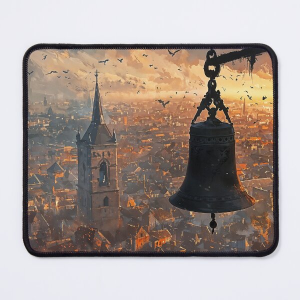 Item preview, Echoes of the Old City: A Bell Tower at Dawn designed and sold by oanaunciuleanu.