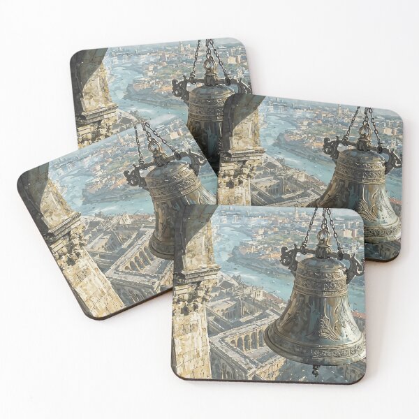 Item preview, Echoes of the Old City: A Bell Tower at Dawn designed and sold by oanaunciuleanu.