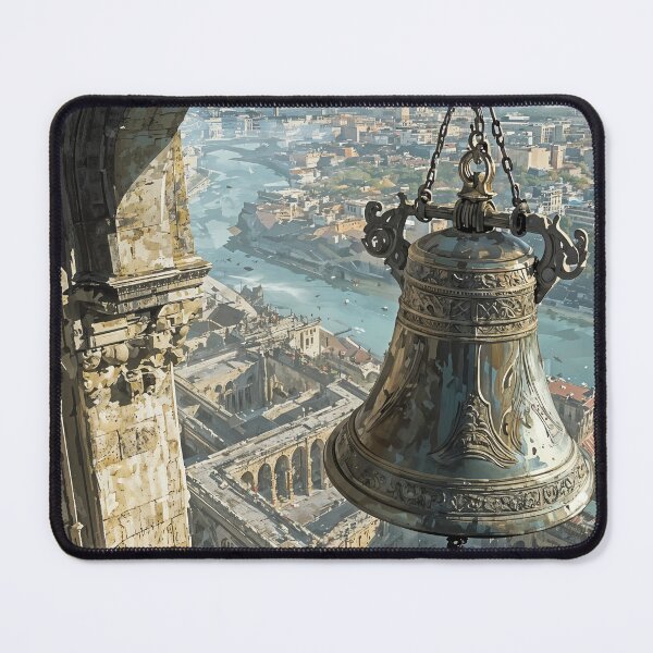 Item preview, Echoes of the Old City: A Bell Tower at Dawn designed and sold by oanaunciuleanu.
