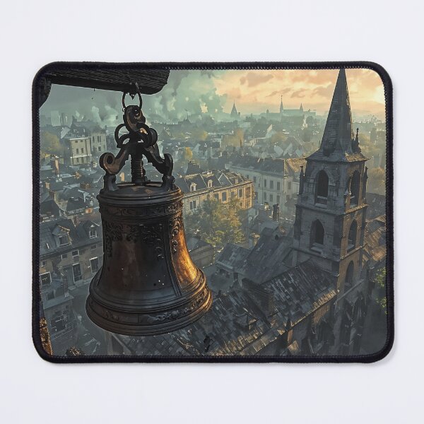 Item preview, Echoes of the Old City: A Bell Tower at Dawn designed and sold by oanaunciuleanu.
