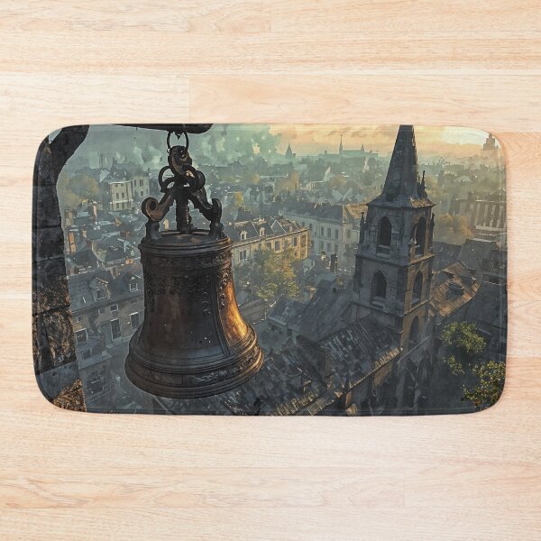 Item preview, Echoes of the Old City: A Bell Tower at Dawn designed and sold by oanaunciuleanu.