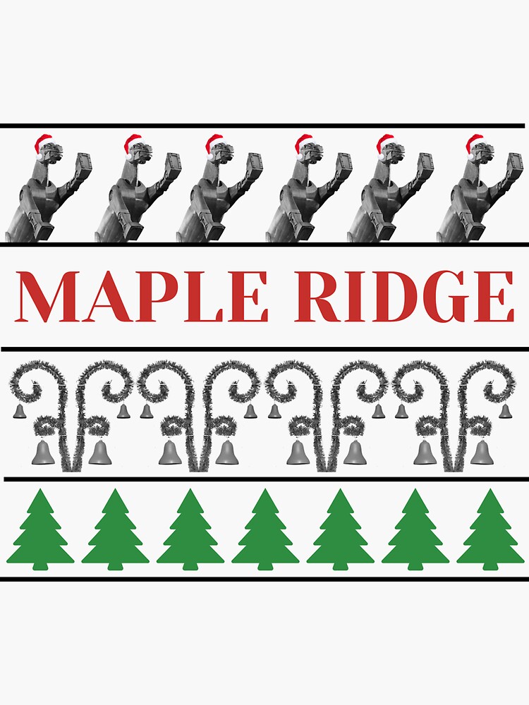 Thumbnail 3 of 3, Sticker, Ugly Christmas Maple Ridge designed and sold by MapleRidgeMus.
