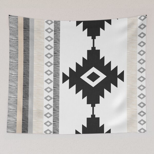 Item preview, Pueblo Tribal Pattern Black and White and Tan designed and sold by House of Haha.