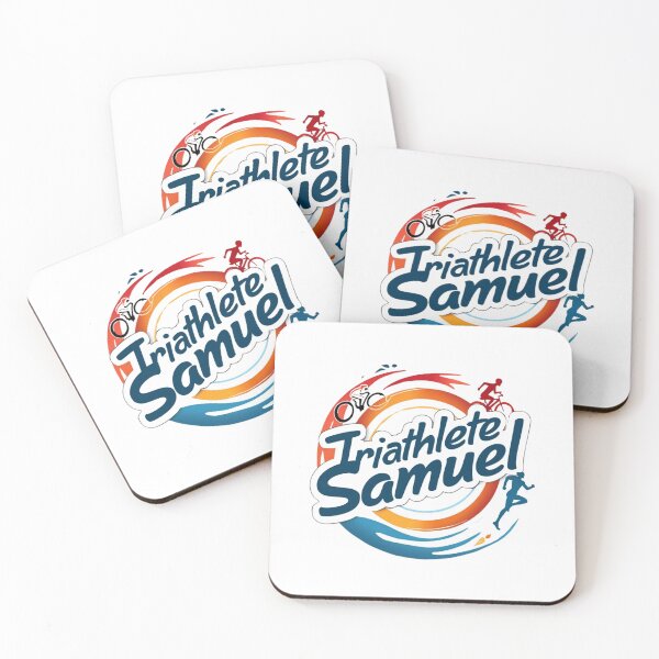 Artikelvorschau, Dynamischer Triathlet Samuel – Schwimmen, Radfahren, Laufen entworfen und verkauft von Triathlongram.