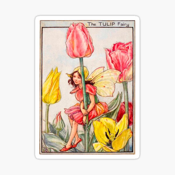 Vista previa del artículo con la obra «Hada de las flores Tulipán», diseñado y vendido por lea-lani.