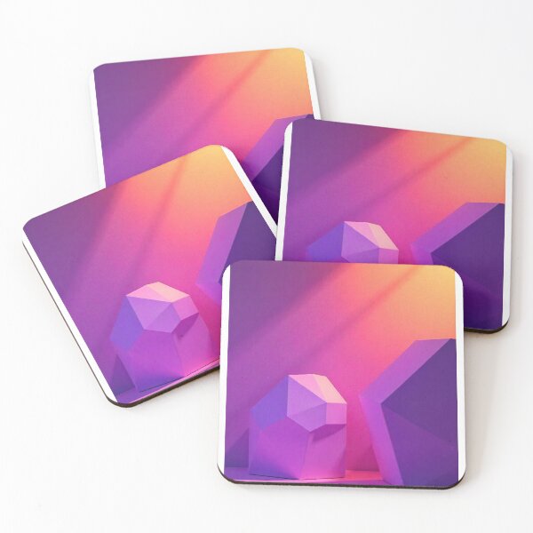 Item preview, Abstract Purple Geometric Background with 3D Polygonal Shapes designed and sold by hjian8219.