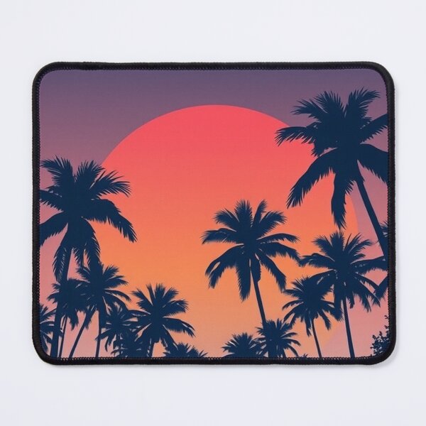 Item preview, Tropical Palm Silhouettes Background Design designed and sold by hjian8219.