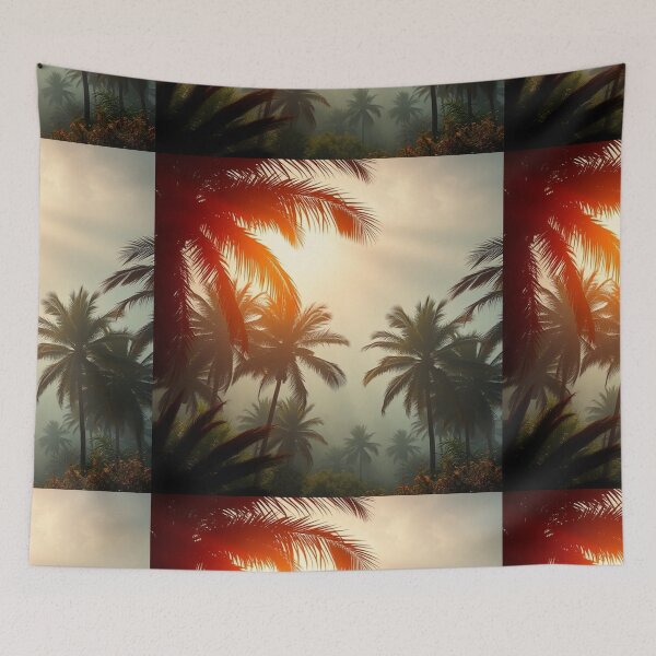Item preview,  Tropical Palm Silhouettes Background Design designed and sold by hjian8219.