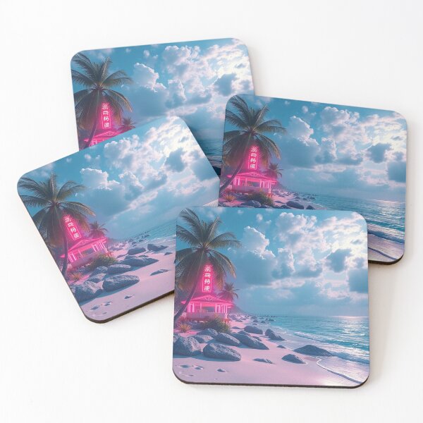 Item preview, Tranquil Beach Paradise Background Design designed and sold by hjian8219.