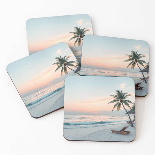 Item preview, Tranquil Beach Paradise Background Design designed and sold by hjian8219.