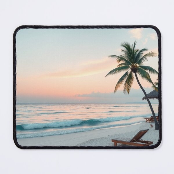 Item preview, Tranquil Beach Paradise Background Design designed and sold by hjian8219.