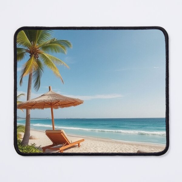 Item preview, Tranquil Beach Paradise Background Design designed and sold by hjian8219.