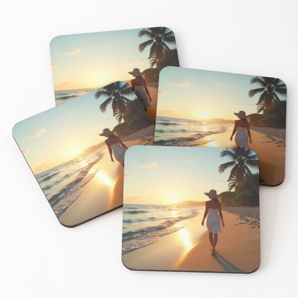 Item preview, Tranquil Beach Paradise Background Design designed and sold by hjian8219.