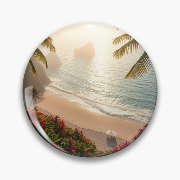 Item preview, Tranquil Beach Paradise Background Design designed and sold by hjian8219.