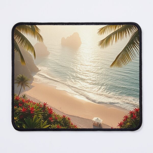 Item preview, Tranquil Beach Paradise Background Design designed and sold by hjian8219.