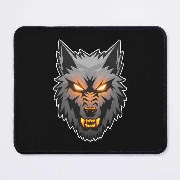 Item preview, Glowing Wolf: Dark Fantasy Halloween Print designed and sold by cabana.space.